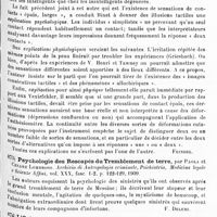 0593 - Page 589 - Analyses. Psychiatrie. Études générales. Psychologie. Sur l'origine des illusions tactiles « Vexirfehler » rencontrées en esthésiométrie, par H. Ameline. L'Encéphale... / Psychologie des rescapés du tremblement de terre, par Paola et Cesare Lombroso. Archivio di Antropologia criminale, Psichiatria, Medicina legale e Scienze Affini... / L'orientation a-t-elle une influence sur le travail ? par G. Bertoldi... Rivista italiana di Neuropatologia, Psichiatria ed Elettroterapia...