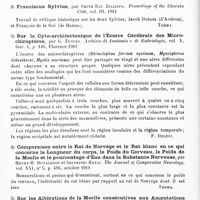 0018 - Page 14 - Analyses. Neurologie. Études générales. Bibliographie. L'année psychologique, fondée par Alfred Binet. Dix-huitième année (1912), publiée par Larguier des Bancels et le Dr Th. Simon... (Masson et Compagnie, éditeurs, Paris) / Anatomie. Franciscus Sylvius, par Smith Ely Jelliffe. Proceedings of the Charaka Club... / Sur la cyto-architectonique de l'écorce cérébrale des microchiroptères, par G. Zunino. Archivio di Anatomia e di Embriologia... / Comparaison entre le rat de Norvège et le rat blanc en ce qui concerne la longueur du corps, le poids du cerveau, le poids de la moelle et le pourcentage d'eau dans la substance nerveuse, par Henry-H. Donaldson et Shinkishi Hatai. The Journal of Comparative Neurology... / Sur les altérations de la moelle consécutives aux amputations des membres, par Giovanni Bertelli... Rivista sperimentale di Freniatria...