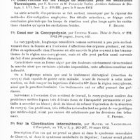 0024 - Page 20 - Analyses. Neurologie. Études générales. Sémiologie. Sur la sensibilité profonde. Étude clinique, par Ermanno Cedrangolo... Giornale internazionale delle Scienze mediche... / Observations sur les temps de réaction pour les sensations thermiques, par F. Kiesow et M. Ponzo... Archives italiennes de biologie... / Essai sur la coccygodynie, par Étienne Marro. Thèse de Paris... 1912... / Sur la claudication intermittente, par Manuel de Vasconcellos. L'Encéphale...