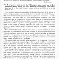 0101 - Page 97 - Analyses. Neurologie. Études spéciales. Infections et intoxications. De l'origine intestinale du poison éclamptique, par M. Liégois. Thèse de Lyon, 1911-1912... / A propos du traitement de l'éclampsie puerpérale par la trépanation : essai d'une nouvelle théorie nerveuse de cette affection, par R. de Bovis... Semaine médicale... / Impaludisme chronique avec épilepsie, par Vigouroux et Prince. Soc. clin. de méd. mentale...