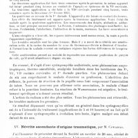 0436 - Page 432 - Société de neurologie de Paris. Séance du 6 mars 1913. Communications et présentations. XIV. Syringomyélie traitée par le radium, par MM. Albert Robin et Cawadias / XV. Névrite ascendante d'origine traumatique, par M. Cawadias