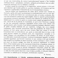 0824 - Page 820 - Analyses. Neurologie. Études spéciales. Cerveau. Les traumatismes du crâne, en particulier les fractures, par Léon Bérard... Bulletin médical... / Contribution à l'étude anatomo-clinique des monoplégies d'origine corticale. Monoplégies totales et monoplégies partielles, par Michel Regnard. Thèse de Paris..., 1913