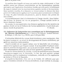 0082 - Page 82 - Analyses. Neurologie. Études générales. Physiologie. Un nouvel esthésiomètre, par A. Gemelli... Archives italiennes de biologie... / Influence exercée par la position des parties du corps sur l'appréciation des distances tactiles. Contribution à l'étude de l'influence des images visuelles sur les représentations tactiles, par A. Gemelli... Archives italiennes de biologie... / Influence de labyrinthe non acoustique sur le développement de l'écorce cérébelleuse, par A. Roncato... Archives italiennes de biologie...