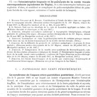 0416 - Page 416 - Travaux des centres neurologiques militaires (Année 1917). Centre neurologique de la 16e Région (Montpellier). Médecin-chef : Maurice Villaret. B. Pathologie médullaire / C. Pathologie des nerfs périphériques
