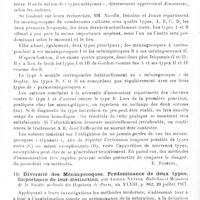 0048 - Page 48 - Analyses. Neurologie. Études spéciales. Méninges. Sur les méningocoques et les sérums antiméningococciques, par Nicolle, E. Debains et C. Jouan. Bulletins et mémoires de la Société médicale des hôpitaux de Paris... / Diversité des méningocoques. Prédominance de deux types. Importance de leur distinction, par Arnold Netter. Bulletins et mémoires de la Société médicale des hôpitaux de Paris...
