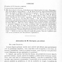0067 - Page 67 - Société de neurologie de Paris. Séance du 7 février 1918. Sommaire / Allocution de M. Enriquez...
