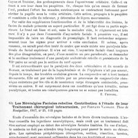 0143 - Page 143 - Analyses. Neurologie. Études spéciales. Nerfs périphériques. Diplégie faciale, par J. Baumel et Lardennois. Nouvelle iconographie de la Salpêtrière... / Les névralgies faciales rebelles. Contribution à l'étude de leur traitement chirurgical intracranien, par Fernand Vaissade. Thèse de Montpellier, 1917...