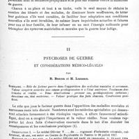 0327 - Page 327 - Mémoires originaux. Psychiatrie médico-légale. I. La sinistrose de guerre, par Laignel-Lavastine et Paul Courbon... / II. Psychoses de guerre et considérations médico-légales, par R. Benon et H. Luneau