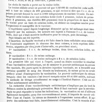 0423 - Page 423 - Analyses. Neurologie de guerre. Tétanos. A propos du tétanos. Faut-il réinjecter du sérum antitétanique avant les interventions ? Par P. Fredet. Bulletins et mémoires de la Société de chirurgie de Paris... / Essai, chez l'homme, de vaccination active contre le tétanos, par H. Vallée et Louis Bazy. Bulletins et mémoires de la Société de chirurgie de Paris...