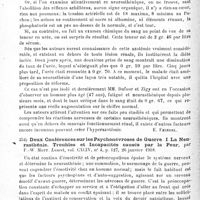0436 - Page 436 - Analyses. Neurologie de guerre. Névroses. Neurasthénie avec trouble de la nutrition décelé par l'examen du sang. Azotémie, par Henri Dufour et Zivy. Bulletins et mémoires de la Société médicale des hôpitaux de Paris... / Deux conférences sur les psychonévroses de guerre. I. La neurasthénie. Troubles et incapacités causés par la peur, par F.-W. Mott. Lancet... / Conférence sur la répression des souvenirs des faits de guerre, par W.-H.-R. Rivers. Lancet...