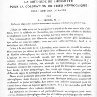 0032 - Page 26 - Mémoires originaux. Neurologie. IV. La méthode de Lhermitte pour la coloration du tissu névroglique. Essai sur des cobayes, par A.-L. Skoog, M. D...