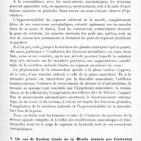 0219 - Page 207 - Société de neurologie de Paris. Séance du 6 mars 1919. Communications et présentations. I. Sur la réflectivité et les phénomènes d'automatisme dans la section totale de la moelle dorsale, par M. J. Lhermitte / II. Un cas de section totale de la moelle dorsale par contusion indirecte (Conservation du réflexe rotulien droit, des deux achilléens et présence de réflexes d'automatisme médullaire dix-huit mois après le traumatisme), par MM. G. Roussy, M. d'Oelsnitz et L. Cornil