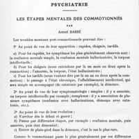0436 - Page 414 - Mémoires originaux. Psychiatrie. Les étapes mentales des commotionnés, par André Barbé