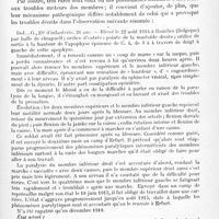 0537 - Page 513 - Société de neurologie de Paris. Séance du 5 juin 1919. Communications et présentations. VI. Syndrome bulbo médullaire consécutif à une contusion rachidienne cervicale, par MM. Gustave Roussy et Lucien Cornil (Présentation de malade)