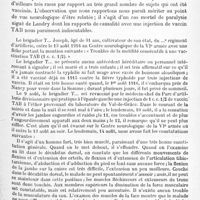 0621 - Page 595 - Société de neurologie de Paris. Séance du 3 juillet 1919. Communications et présentations. VIII. Paralysie ascendante aiguë de Landry consécutive à une vaccination antityphoïdique, par MM. Georges Guillain et J.-A. Barré