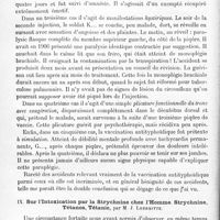 0624 - Page 598 - Société de neurologie de Paris. Séance du 3 juillet 1919. Communications et présentations. VIII. Paralysie ascendante aiguë de Landry consécutive à une vaccination antityphoïdique, par MM. Georges Guillain et J.-A. Barré / IX. Sur l'intoxication par la strychnine chez l'homme. Strychnine, tétanos, tétanie, par M. J. Lhermitte