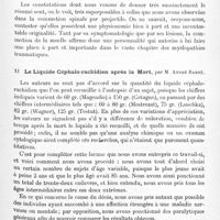 0633 - Page 607 - Société de neurologie de Paris. Séance du 3 juillet 1919. Communications et présentations. X. Sur la commotion directe de la moelle dorsale. Un nouveau cas avec autopsie, par M. Lhermitte / XI. Le liquide céphalo-rachidien après la mort, par M. André Barbé