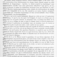 0693 - Page 667 - Analyses. Neurologie. Études spéciales. Cerveau. Lésion du centre de la vision par commotion de guerre, par S.-A. Kinnier Wilson. Lancet... / Cécité verbale et littérale. Alexie congénitale avec agraphie, sans aphasie, par F.-Parkes Weber. Proceedings of the Royal Society of Medicine... Section for the Study of Disease in Children...