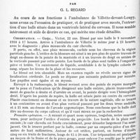 0850 - Page 818 - Mémoires originaux. Neurologie. IV. Extraction d'une balle située dans le ventricule cérébral latéral, par G. L. Regard