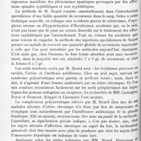 0948 - Page 912 - Société de neurologie de Paris. Séance du 6 novembre 1919. Communications et présentations. I. Effets des arsenicaux sur les contractures organiques et la maladie de Parkinson, par MM. Jean Lhermitte et Quesnel