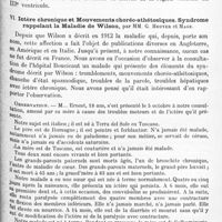 0961 - Page 925 - Société de neurologie de Paris. Séance du 6 novembre 1919. Communications et présentations. V. Étude anatomo-clinique d'un cas de tumeur du IIIe ventricule cérébral, par MM. Henri Français et L. Vernier / VI. Ictère chronique et mouvements choréo-athétosiques. Syndrome rappelant la maladie de Wilson, par MM. G. Heuyer et Mage