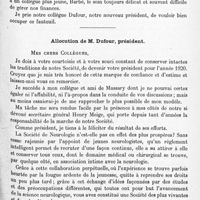 0133 - Page 67 - Société de neurologie de Paris. Séance du 8 janvier 1920. Allocution de M. de Massary... / Allocution de M. Dufour...