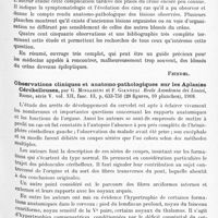 0157 - Page 91 - Analyses. Neurologie. Études générales. Bibliographie. Études sur l'épilepsie traumatique, par Pierre Béhague. Thèse de Paris, 1919... / Observations cliniques et anatomo-pathologiques sur les aplasies cérébelleuses, par G. Mingazzini et F. Giannuli. Reale Accademia dei Lincei...