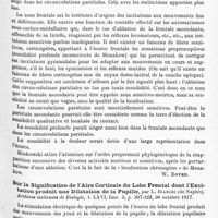 0163 - Page 97 - Analyses. Neurologie. Études générales. Physiologie. Étude sur la physiologie des circonvolutions rolandiques et pariétales, par Minkowski... Archives suisses de Neurol. et de Psych... / Sur la signification de l'aire corticale du lobe frontal dont l'excitation produit une dilatation de la pupille, par L. Bianchi... Archives italiennes de biologie...