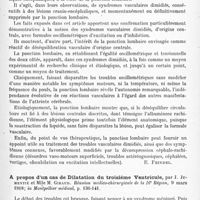 0173 - Page 107 - Analyses. Neurologie. Études spéciales. Cerveau. Influence de la ponction lombaire sur les troubles vasculaires unilatéraux observés dans les traumatismes encéphaliques, par H. Bouttier et B.-J. Logre. Paris médical... / A propos d'un cas de dilatation du troisième ventricule, par J. Jumentié et Mlle M. Giraud. Réunion médico-chirurgicale de la 16e Région... in Montpellier médical...