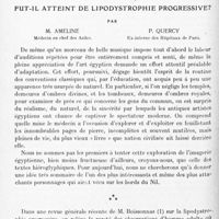 0524 - Page 448 - Mémoires originaux. Neurologie. IV. Le Pharaon Aménophis IV, sa mentalité. Fut-il atteint de lipodystrophie progressive ? Par M. Ameline..., P. Quercy...