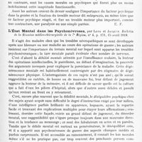 0567 - Page 491 - Analyses. Neurologie. Études spéciales. Névroses. Quelques documents pour servir à l'étude de l'impotence fonctionnelle dite « Méiopragie », par G. Roussy, Boisseau et d'Oelsnitz. Bulletin de la Réunion médico-chirurgicale de la 7e Région... / L'état mental dans les psychonévroses, par Long et Jacquin. Bulletin de la Réunion médico-chirurgicale de la 7e Région...