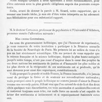 0692 - Page 614 - Société de neurologie de Paris. Réunion neurologique annuelle (9-10 juillet 1920). Vendredi 9 juillet. Séance du matin. Allocution de M. Henri Dufour... / Rapport de M. J.-A. Sicard. Syphilis nerveuse et son traitement