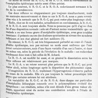 0835 - Page 757 - Société de neurologie de Paris. Séance du 1er juillet 1920. Communications et présentations. II. A propos du réflexe oculo-cardiaque et oculo-vaso-dilatateur dans l'encéphalite épidémique, par H. Bouttier (Travail du service de M. le Professeur Pierre Marie. Clinique Charcot) / III. Syndromes parkinsonniens par lésions en foyer du mésocéphale, par M. J. Tinel