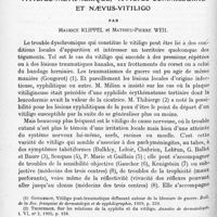 0884 - Page 804 - Mémoires originaux. Neurologie. IV. Vitiligo-métamérique, vitiligo-commissural et naevus-vitiligo, par Maurice Klippel et Mathieu-Pierre Weil