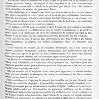 0913 - Page 831 - Analyses. Neurologie. Études spéciales. Chirurgie crânio-cérébrale. Intervention dans un cas grave d'épilepsie d'origine traumatique, guérison, par F. Crosti et E. Medea. Société lombarde des sciences médicales et biologiques... / Étude sur la réparation des pertes de substance du crâne : prothèse par plaque d'or, par Mlle Sentis. Thèse de Montpellier, 1919...