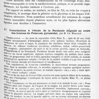 1209 - Page 1125 - Société de neurologie de Paris. Séance du 4 novembre 1920. Communications et présentations. XIV. Procédé électif de coloration des granulations lipoïdes cellulaires dans les centres nerveux, par MM. Dide et Guiraud / XV. Contribution à l'étude de la paralysie linguale au cours des lésions du faisceau pyramidal, par M. Ch. Mirallié