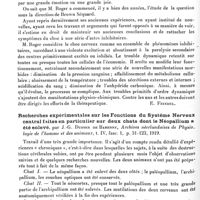 0138 - Page 128 - Analyses. Neurologie. Études générales. Physiologie. Le choc nerveux, par H. Roger, Revue de médecine... / Recherches expérimentales sur les fonctions du système nerveux central faites en particulier sur deux chats dont le néopallium a été enlevé, par J.-G. Dusser de Barenne, Archives néerlandaises de physiologie de l'homme et des animaux...