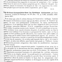 0149 - Page 139 - Analyses. Neurologie. Études générales. Physiologie. Sur le rôle des pneumogastriques dans la régulation de la forme des mouvements respiratoires, par Miguel Osorio de Almeida. Archivos da Escola superior de Agricultura e Medicina veterinaria... / La vagotomie bilatérale chez les cobayes et les rats, par L. Giusti et B. A. Houssay..., Journal de physiologie et de pathologie générale... / Les actions antagonistes dans les systèmes autonomes, par Igino Spadolini. Archivio di Fisiologia...