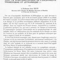 0817 - Page 793 - Mémoires originaux. Neurologie. II. Quelques observations et remarques concernant la symptomatologie de l'encéphalite choréiforme et léthargique, par le Professeur Jean Piltz...