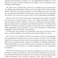 0906 - Page 878 - Congrès des aliénistes et neurologistes de France et des pays de langue française. XXVe session. - Luxembourg-Metz. - 1er-6 août 1921. Discussion sur la simulation des maladies mentales