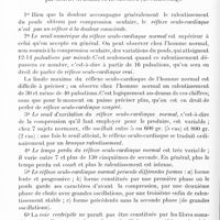 0912 - Page 884 - Congrès des aliénistes et neurologistes de France et des pays de langue française. XXVe session. - Luxembourg-Metz. - 1er-6 août 1921. Communications diverses. I. Neurologie. Sur quelques modalités du réflexe cutané plantaire et sur sa participation au régime des réflexes cutanés, par MM. J.-A. Barré et P. Morin... / Nouvelles recherches sur le réflexe oculo-cardiaque normal, par MM. J.-A. Barré et L. Cruseur...