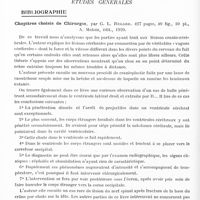 0922 - Page 896 - Analyses. Neurologie. Études générales. Bibliographie. Chapitres choisis de chirurgie, par G. L. Regard... A. Maloin, édit., 1920 / Anatomie. Note sur les canalicules intracellulaires des cellules nerveuses, par J. Caramanis. Archives suisses de neurologie et de psychiatrie...
