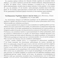 0927 - Page 901 - Analyses. Neurologie. Études générales. Physiologie. Variabilité et corrélations organiques. Nouvelle étude du réflexe plantaire, par H. Bersot... Archives suisses de neurologie et de psychiatrie... / L'examen des troubles visuels centraux, par F. Besl. Neurol. Centralblatt... / Un phénomène pupillaire observé chez les chats, par A. Westphal. Neurol. Centralblatt... / Sémiologie. Les effets du Föhn (vent du sud) et la pathologie, par Konrad Helly, Corr. Bl. Schw. Arzte...