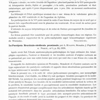 0936 - Page 910 - Analyses. Neurologie. Études spéciales. Cerveau. Apoplexie et hypertonie, par Evna Herdmann. Neurolog. Centralblatt... / Un cas de polioencéphalite aiguë hémorrhagique supérieure suivi d'un état de faiblesse postinfectieuse pendant la grippe, par Rohde... Monats f. Psychiat. u. Neurol... / La paralysie brachiale-cérébrale proximale, par A. Knapps. Monatss. f. Psychiat. u. Neurol...