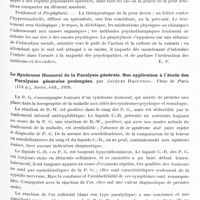 1225 - Page 1191 - Analyses. Psychiatrie. Études générales. Bibliographie. Essai sur la peur aux armées, 1914-1918, par Albert Brousseau, Thèse de Paris..., 1920 / Le syndrome humoral de la paralysie générale. Son application à l'étude des paralysies générales prolongées, par Jacques Haguenau. Thèse de Paris..., 1920
