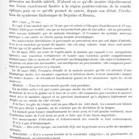 1297 - Page 1259 - Société de neurologie de Paris. Séance du 1er décembre 1921. Communications et présentations. II. Un cas de syndrome thalamique à évolution régressive ; l'ataxie résiduelle, par M. J. Lhermitte / III. Syndrome thalamique avec autopsie, par MM. J. Lhermitte et Fumet