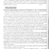 1326 - Page 1288 - Analyses. Psychiatrie. Psychoses organiques. Etude clinique et anatomo-pathologique sur un cas de syndrome paralytique à trypanosomes, par H. Collin, Laignel-Lavastine et R. Mourgue, L'Encéphale... / Bibliographie. Diagnostic topographique des lésions de l'encéphale et de la moelle épinière, par Robert Bing... avec le concours de Ernest Curchod..., Paris, Doin, édit., 1921 / Le sympathique et les systèmes associés, par A.-G. Guillaume. Préface du Pr Pierre Marie... Masson, édit. Paris, 1921