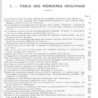 1337 - Page 1 - Tables. I. Table des mémoires originaux