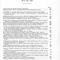 0009 - Page 5 - Année 1924. Tables du Tome I. III. Ve Réunion neurologique internationale annuelle. 30-31 mai 1924