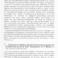 0127 - Page 95 - Société de neurologie de Paris. Séance du 10 janvier 1924. Communications et présentations. IV. Névralgie du trijumeau traitée par la neurotomie rétrogassérienne. Guérison de la névralgie. Troubles vestibulaires consécutifs à la neurotomie, par MM. Clovis Vincent et J. Darquier / V. Constante de réplétion vésicale et automatisme spontané de la vessie dans un cas de forte compression de la moelle, par MM. Souques et Blamoutier
